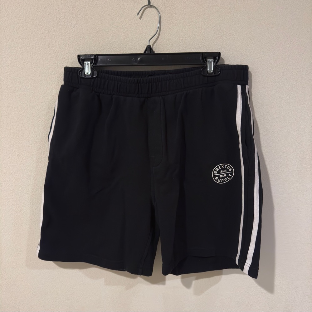 Men's Black Shorts with White Stripes